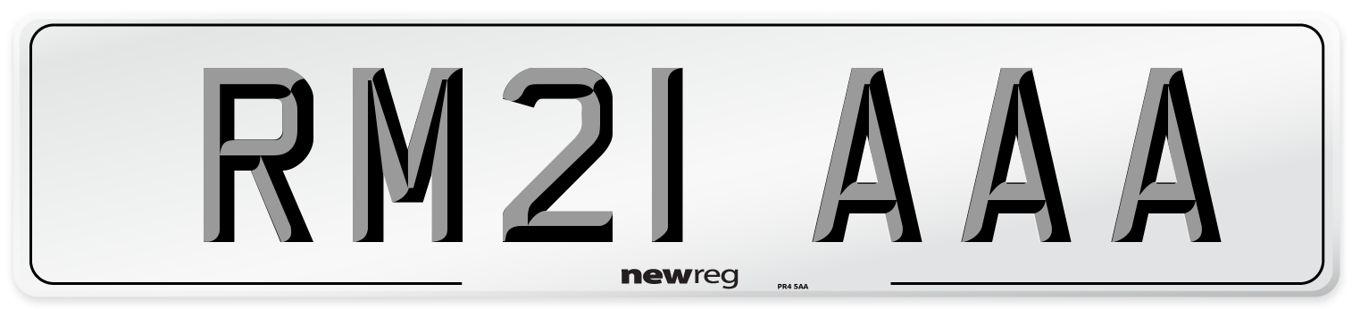 RM21 AAA Number Plate from New Reg